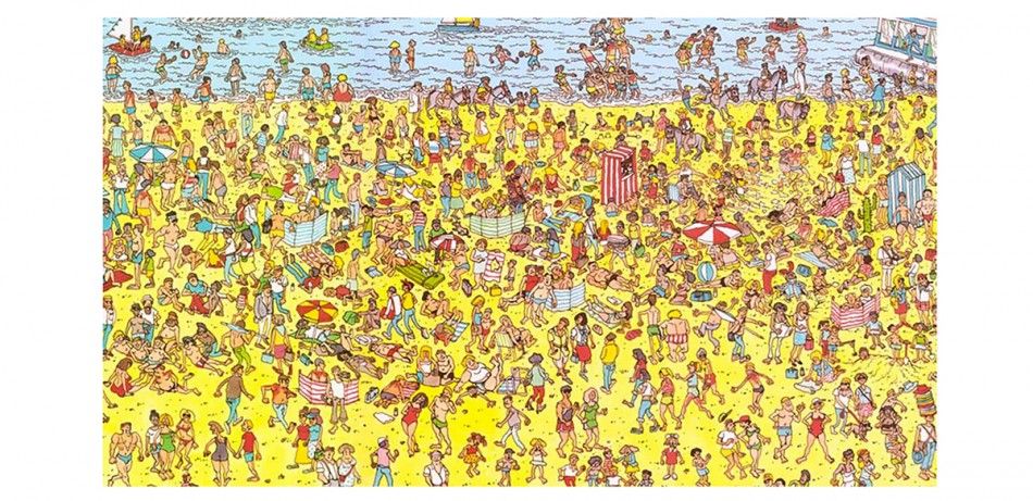 imagen del juego de Busca a Wally que obedece a un proceso de toma de decisiones despues de hacer un procesamiento top-down